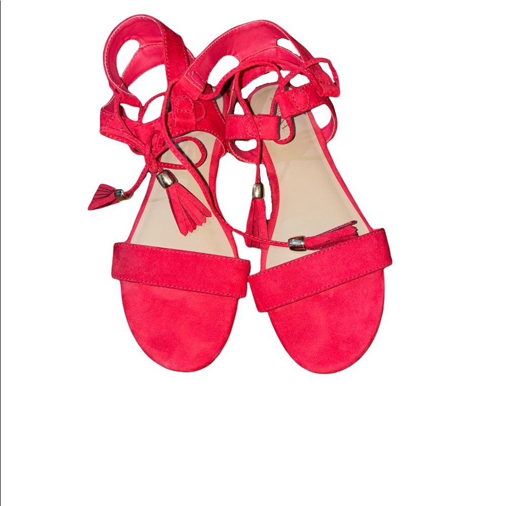 Red Tie up sandals